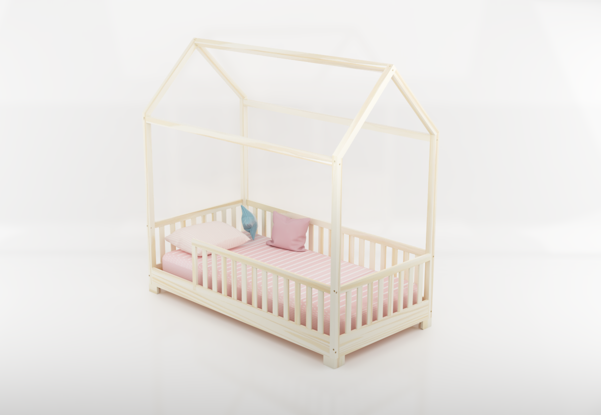 Aiden Toddler House Bed with Rails