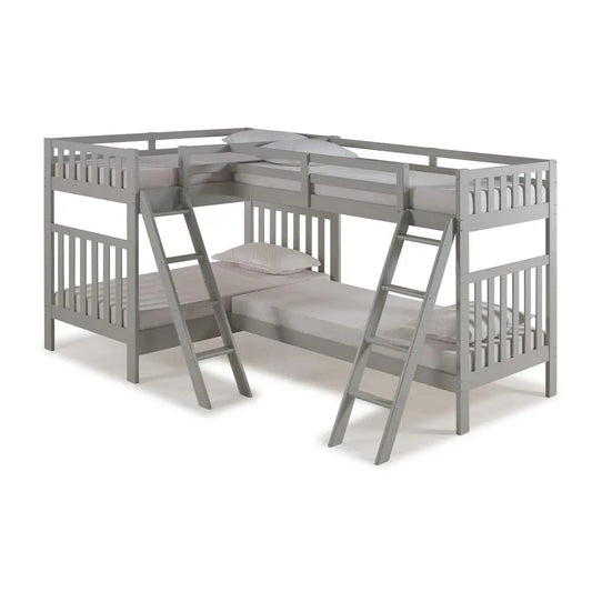 Bellamy Quad Bunk Beds in Grey