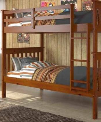 Benjamin Espresso Bunk Bed for Kids