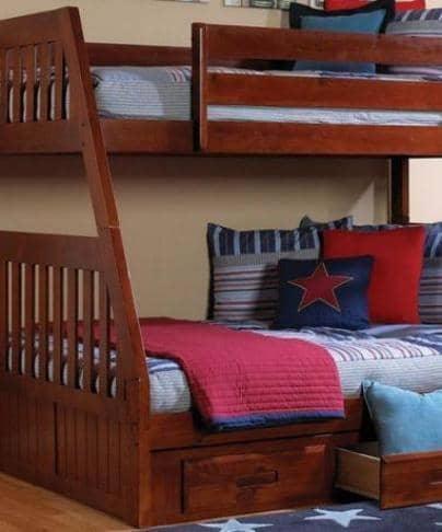 Charlie Twin over Full Bunk Bed with Storage