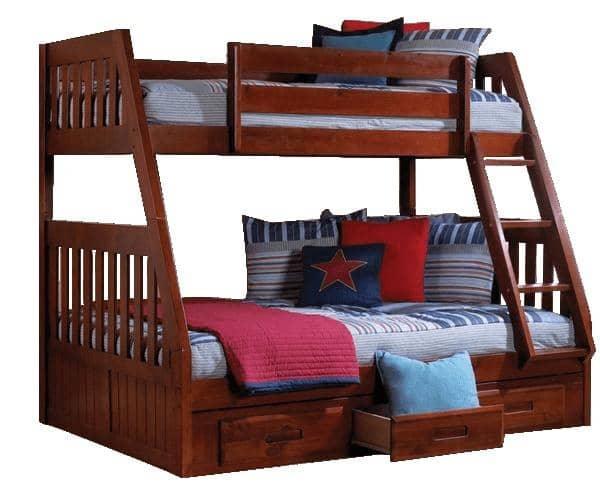 Charlie Twin over Full Bunk Bed with Storage