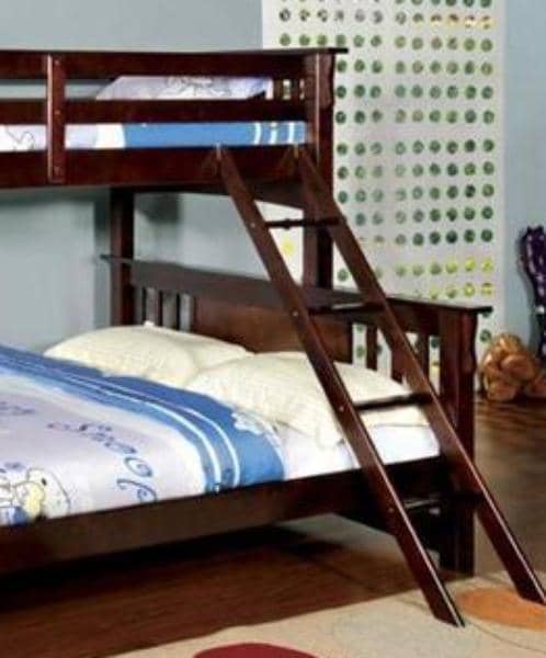 Christian Cappuccino Twin XL over Queen Bunk Bed