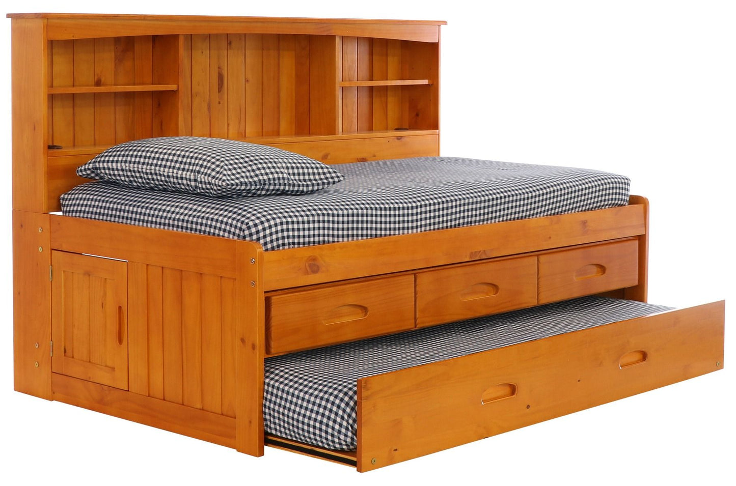 Claire Twin Size Storage Daybed in Honey