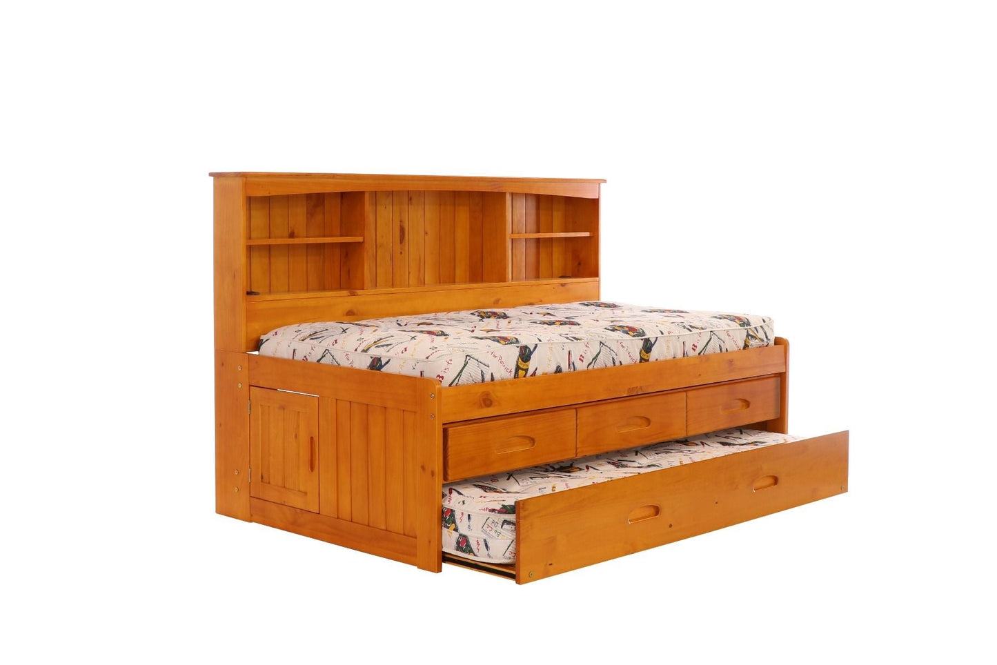 Claire Twin Size Storage Daybed in Honey