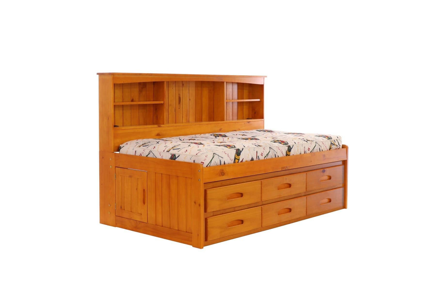 Claire Twin Size Storage Daybed in Honey