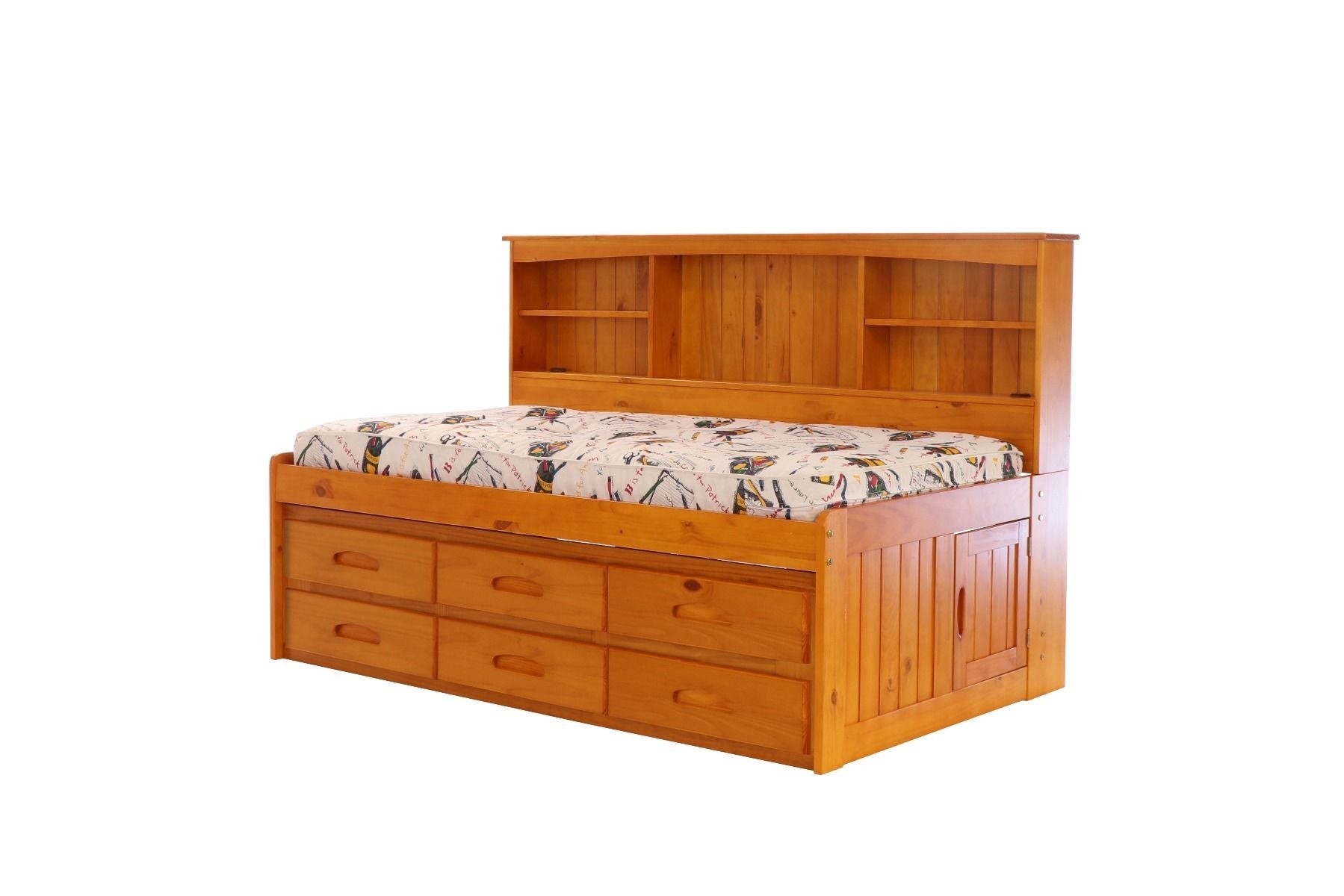 Claire Twin Size Storage Daybed in Honey