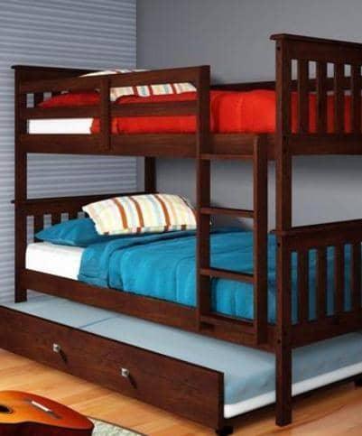 Elijah Cappuccino Bunkbed with Trundle