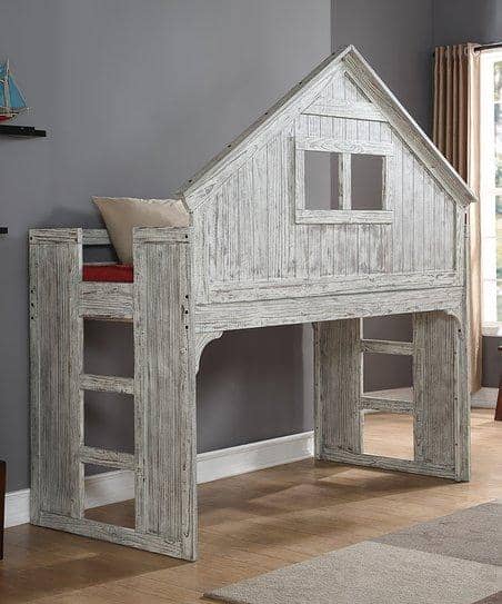 Ethan Distressed Tree House Loft Bed