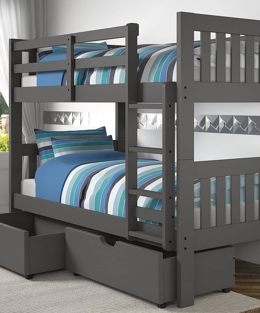 Gavin Gray Bunk Bed with Storage