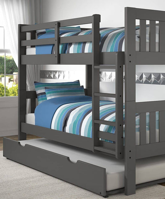 Gavin Gray Bunk Bed with Trundle