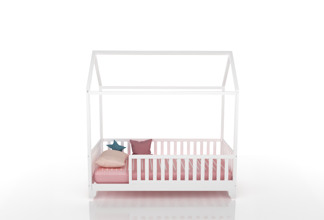 Aiden Toddler House Bed with Rails