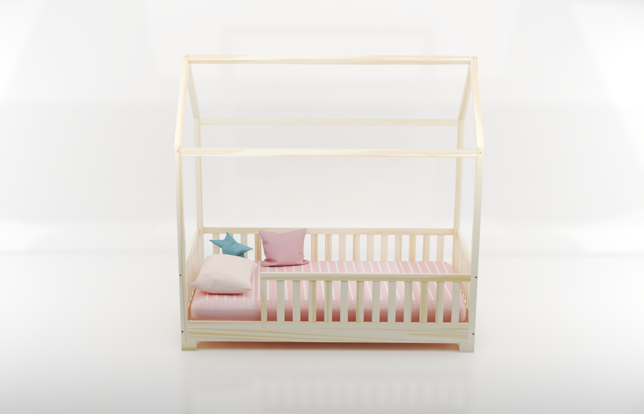 Aiden Toddler House Bed with Rails