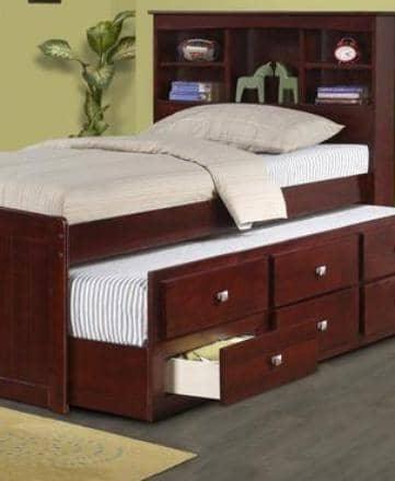 Joshua Children's Bed with Bookcase Headboard, Storage Drawers, and Trundle