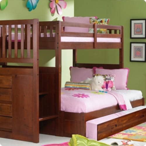 Layla Staircase Bunk Bed with Trundle