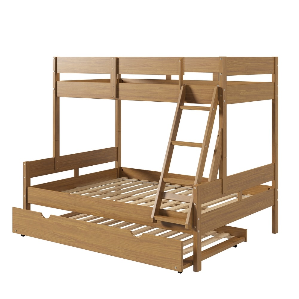 Emily Modern Twin over Full Bunk Bed with Trundle