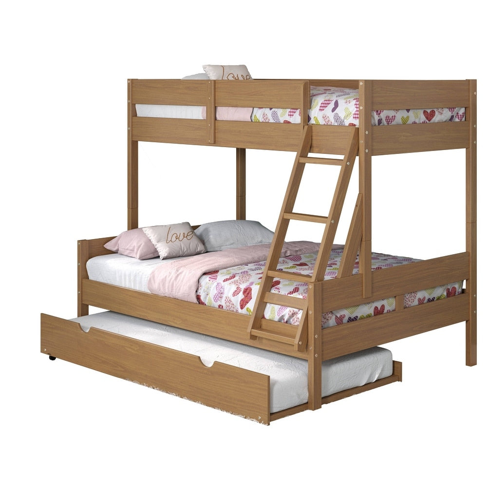 Emily Modern Twin over Full Bunk Bed with Trundle