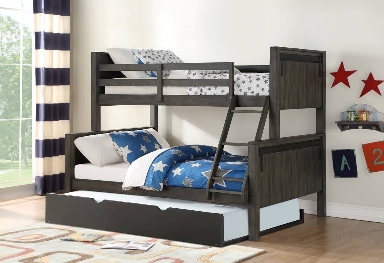 Mac Modern Bunk Bed with Trundle