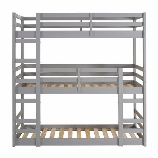 Nicholas Cappuccino Triple Twin Bunk Bed