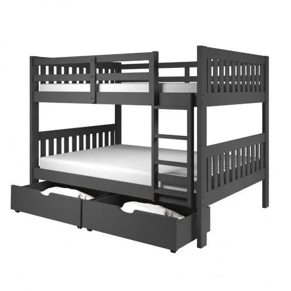 Max Full Bunk Bed with Storage in Grey