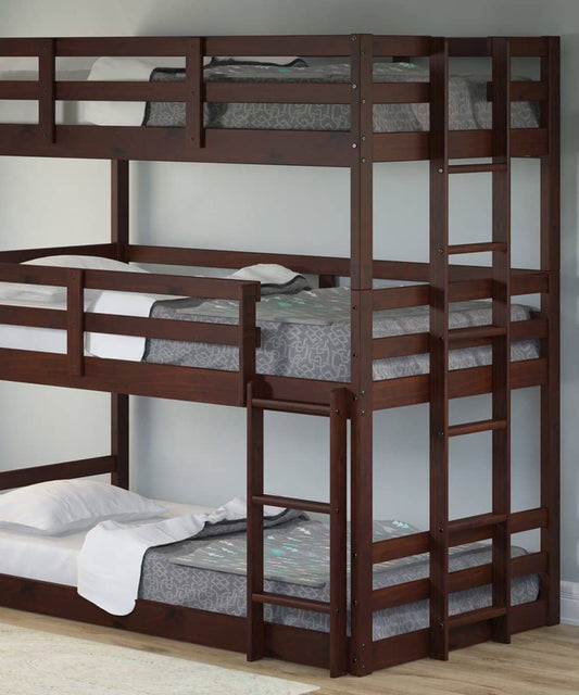 Paisley Cappuccino Triple Bunk Bed