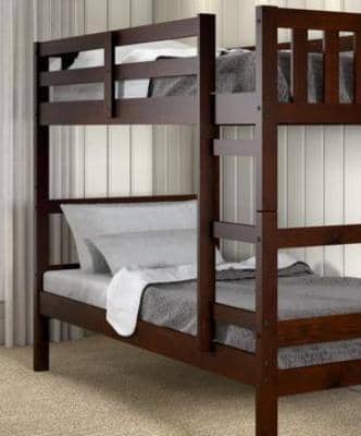 Vivian Cappuccino Twin Bunk Bed