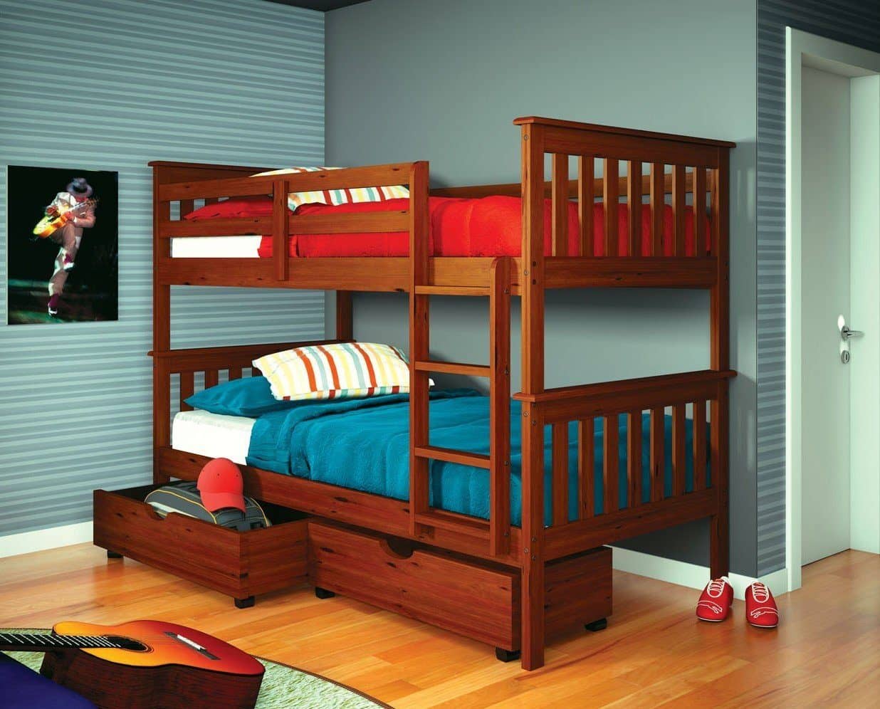 William Bunk Beds for Kids with Storage