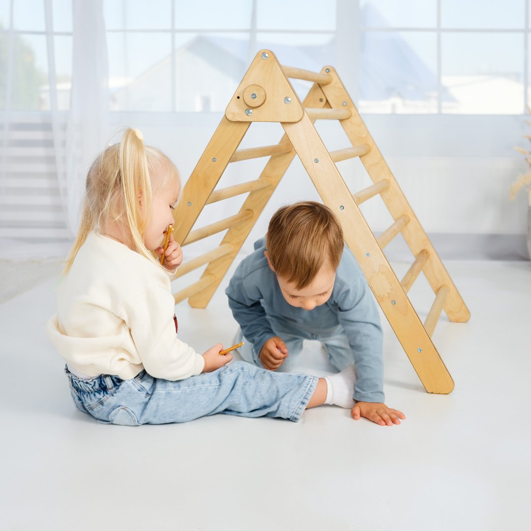 Indoor Montessori Triangle Climbing Ladder for Toddlers 1-7 y.o.