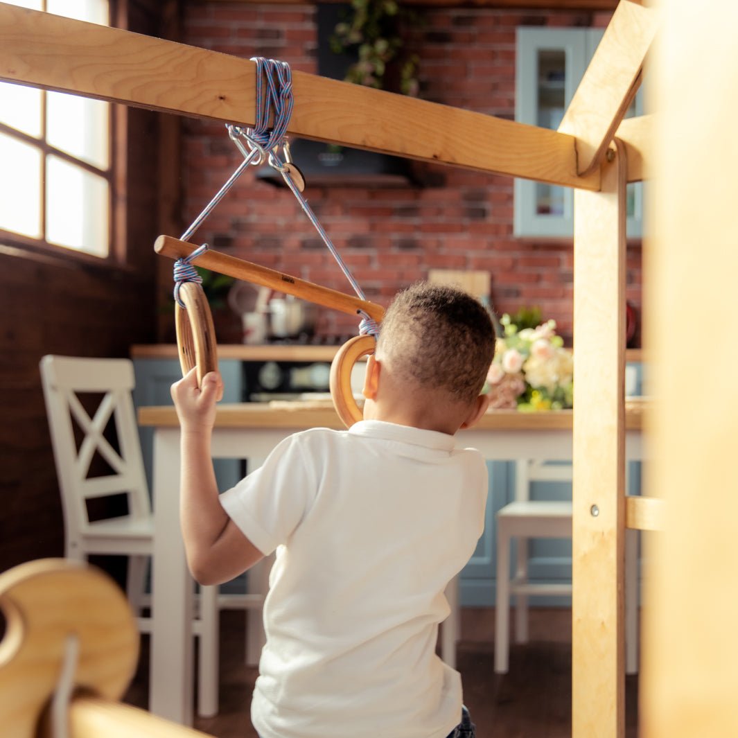 Indoor Wooden Playhouse with Swings