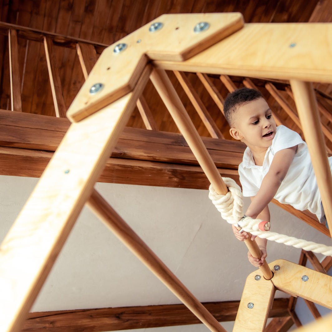 Indoor Wooden Playhouse with Swings