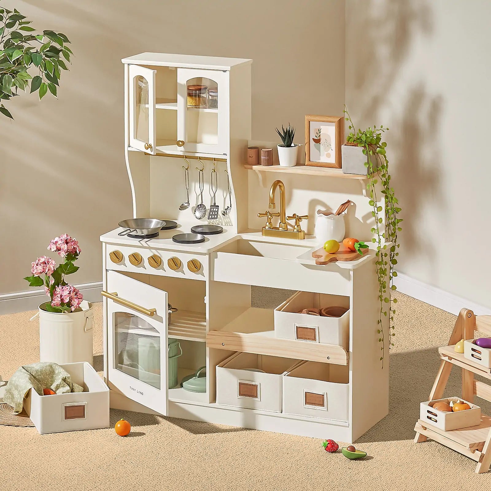 Tiny Land® Trendy Play Kitchen - Montessori Organizer's Paradise